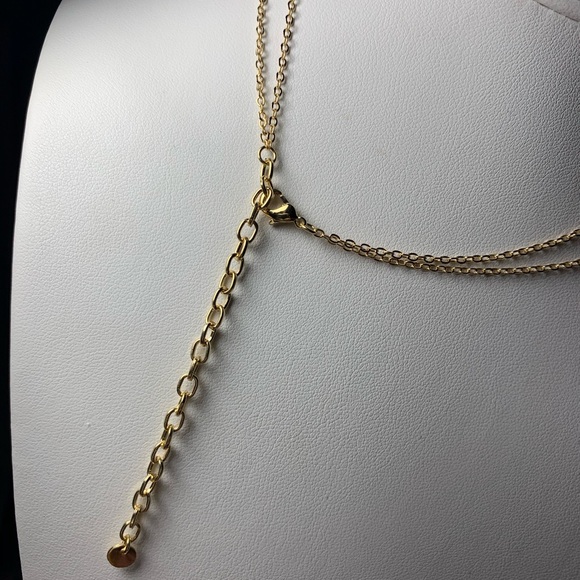 2 strand gold tone seed bead necklace - Picture 4 of 4